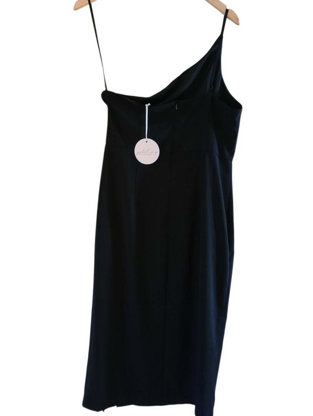 NWT Petal and Pup Xiomar Dress Black One Shoulder Midi Length - Picture 10 of 17